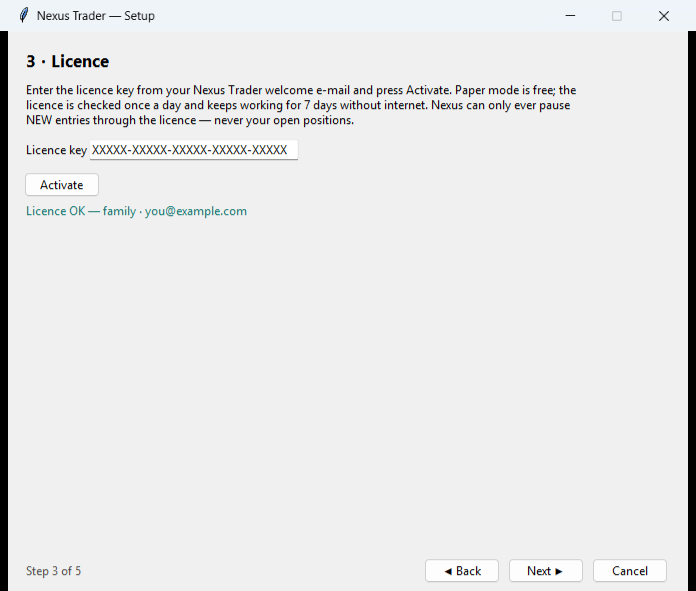 Step 3: paste the key and press Activate.